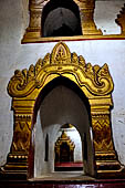 Ananda temple Bagan, Myanmar. Images of the life historical Buddha from birth to death of the circumambulatory corridors.